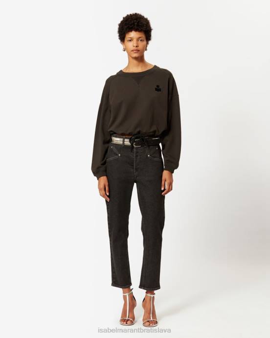 Isabel Marant ženy niliane džínsové nohavice V6XH296 oblečenie vyblednutá čierna