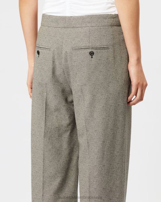 Isabel Marant ženy strašidelné nohavice V6XH293 oblečenie ecru/čierna