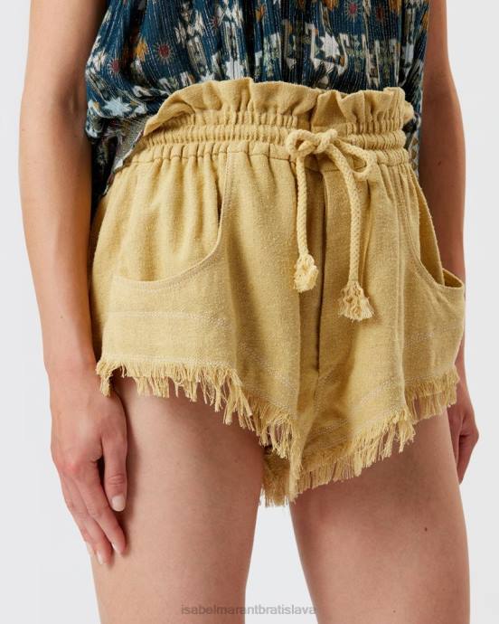 Isabel Marant ženy talapiz hodvábne bourette šortky V6XH675 oblečenie žltá