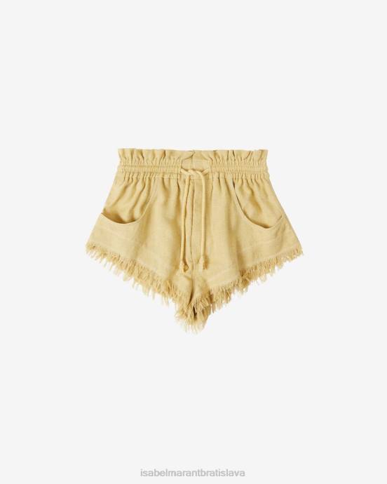 Isabel Marant ženy talapiz hodvábne bourette šortky V6XH675 oblečenie žltá