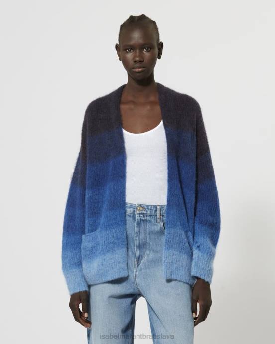 Isabel Marant ženy dana mohérový kardigan V6XH576 oblečenie námorníctvo
