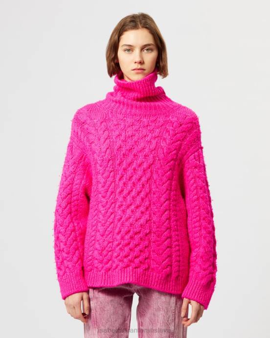 Isabel Marant ženy nefritový sveter V6XH567 oblečenie fluo ružová