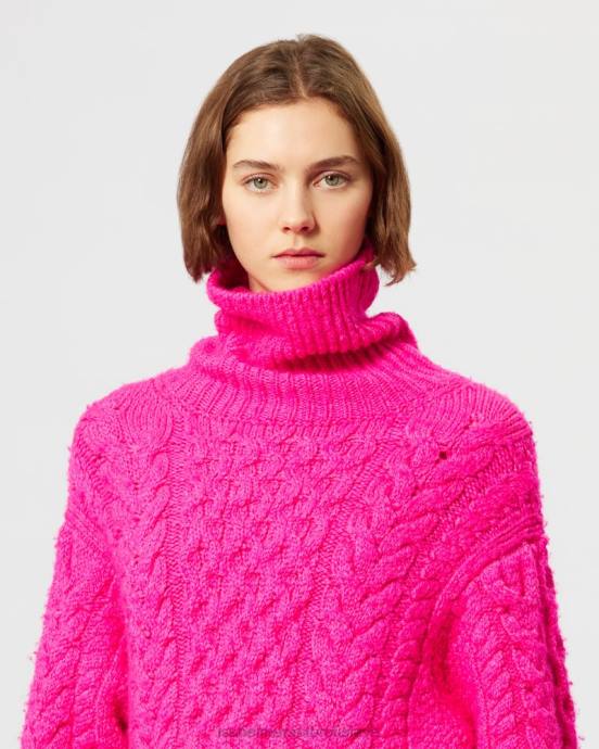 Isabel Marant ženy nefritový sveter V6XH567 oblečenie fluo ružová