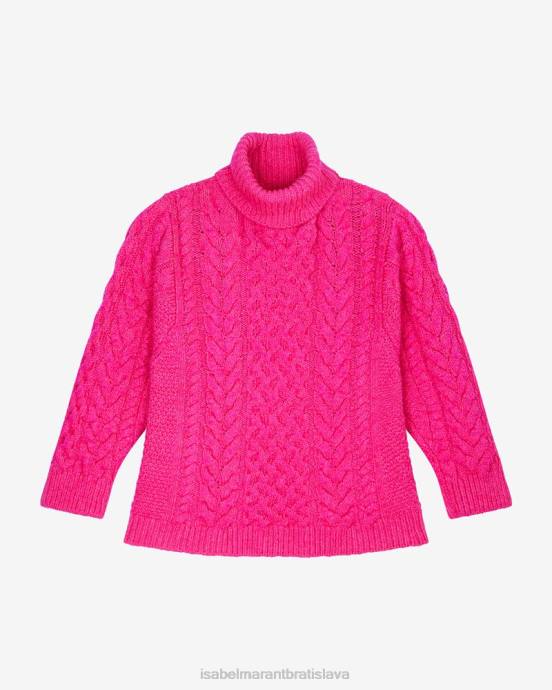 Isabel Marant ženy nefritový sveter V6XH567 oblečenie fluo ružová