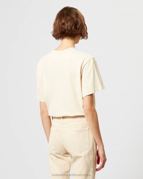 Isabel Marant ženy Bavlnené tričko edwige ''marant'' V6XH420 oblečenie ecru/oranžová