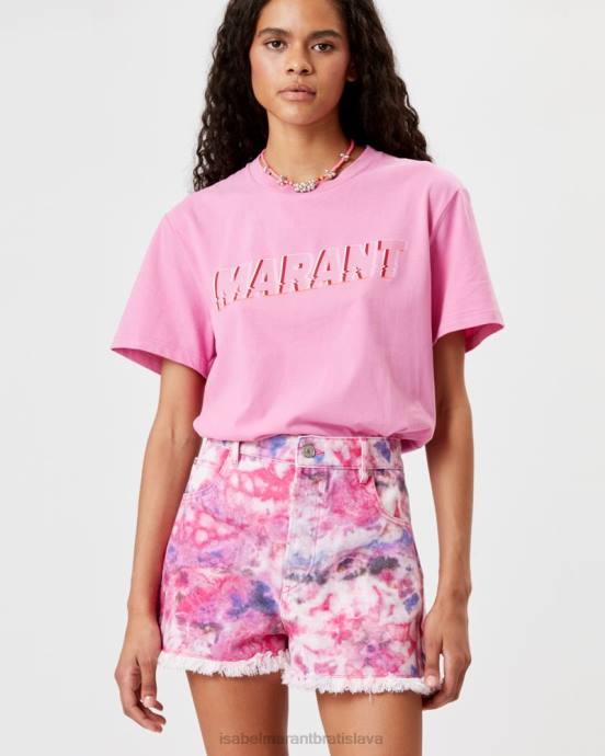 Isabel Marant ženy Bavlnené tričko edwige ''marant'' V6XH456 oblečenie Ružová