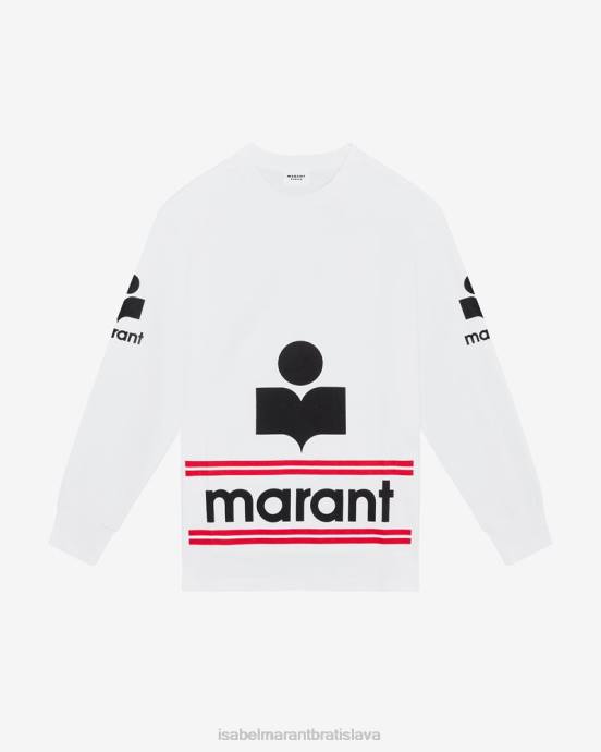 Isabel Marant ženy bavlnené tričko gianni V6XH438 oblečenie biely