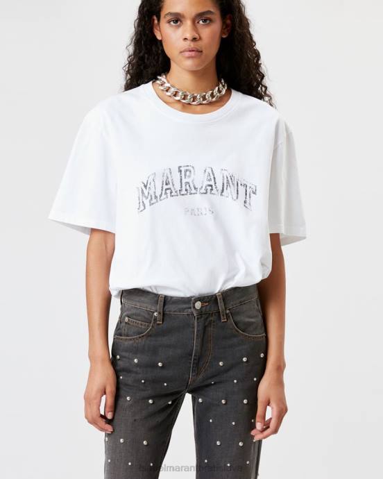 Isabel Marant ženy bavlnené tričko honore ''marant'' V6XH449 oblečenie biely
