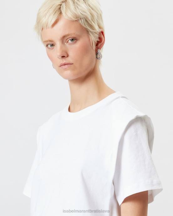 Isabel Marant ženy bavlnené tričko zelitos V6XH264 oblečenie biely