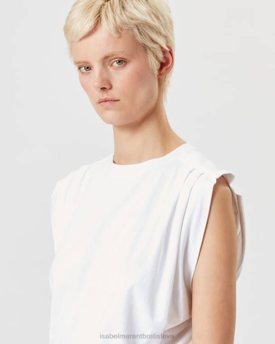 Isabel Marant ženy bavlnené tričko zutti V6XH269 oblečenie biely