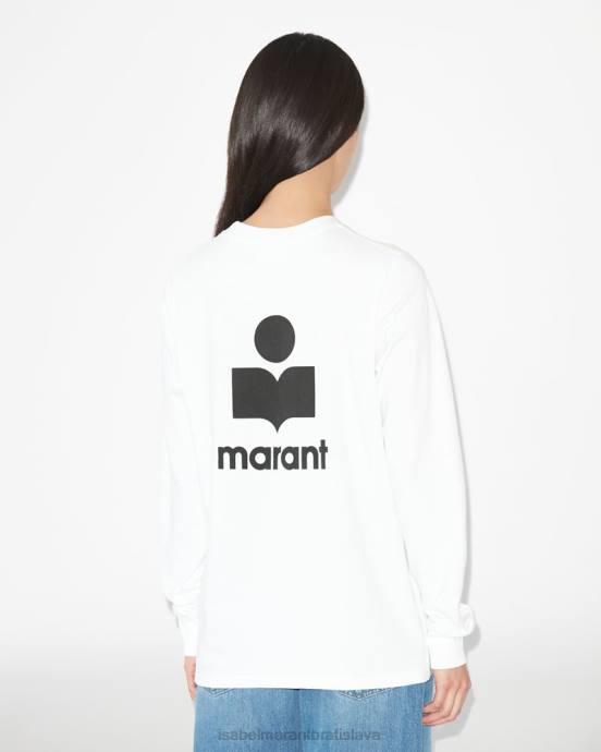 Isabel Marant ženy gabby bavlnené tričko V6XH439 oblečenie biely