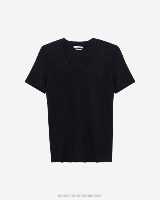 Isabel Marant ženy kranger tričko s výstrihom do V V6XH450 oblečenie čierna