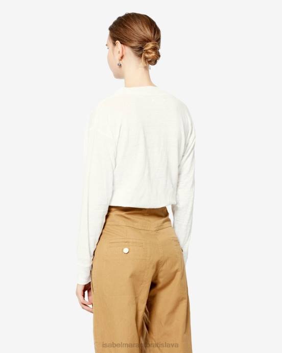 Isabel Marant ženy tričko s dlhým rukávom s logom kilsen V6XH435 oblečenie biely