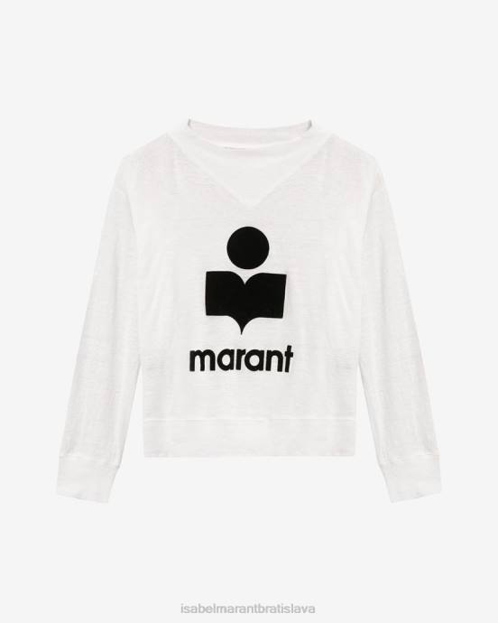 Isabel Marant ženy tričko s dlhým rukávom s logom kilsen V6XH435 oblečenie biely