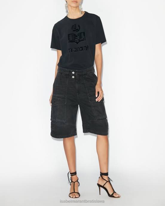 Isabel Marant ženy tričko s logom zewel V6XH425 oblečenie čierna