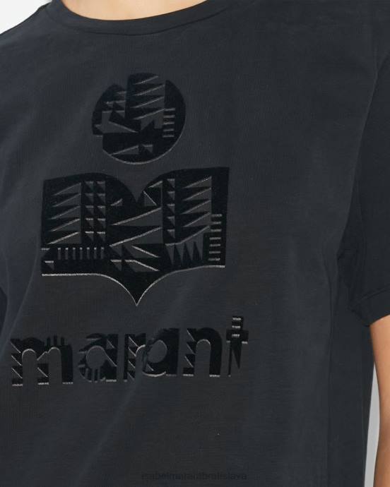 Isabel Marant ženy tričko s logom zewel V6XH425 oblečenie čierna