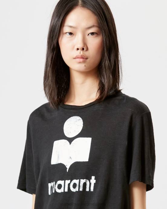 Isabel Marant ženy tričko s logom zewel V6XH426 oblečenie čierna