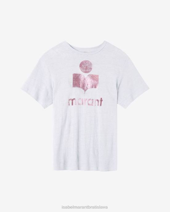 Isabel Marant ženy tričko s logom zewel V6XH428 oblečenie ružová/biela