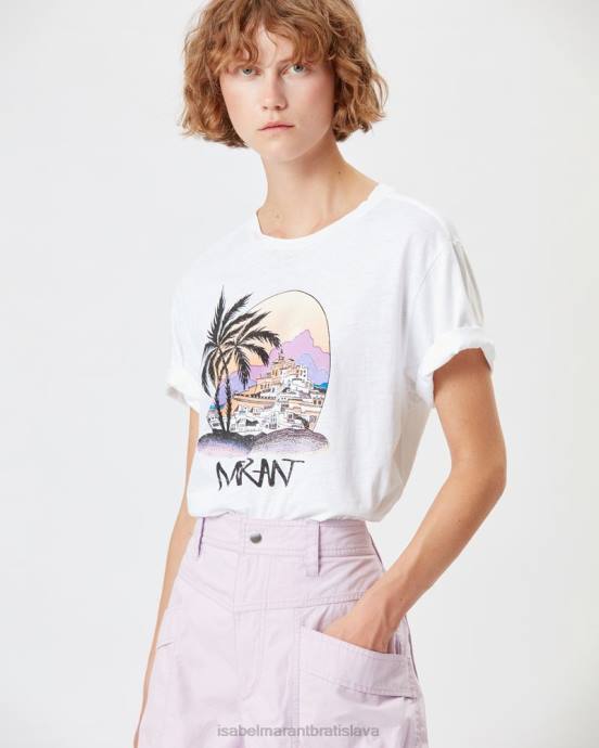 Isabel Marant ženy tričko s potlačou zewel V6XH452 oblečenie biely
